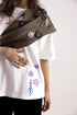 Hand Embroidered Scarf- Brown
